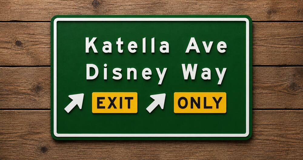 California Interstate 5 Katella Ave Disney Way Road Sign Highway Freeway I5
